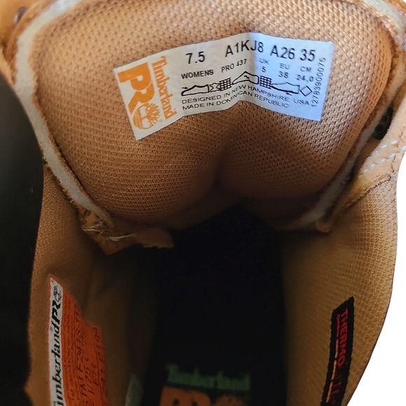Women's Timberland Pro 6" Nubuck Work Boots Waterproof & Insulated Steel Toe 7.5 - Picture 12 of 15